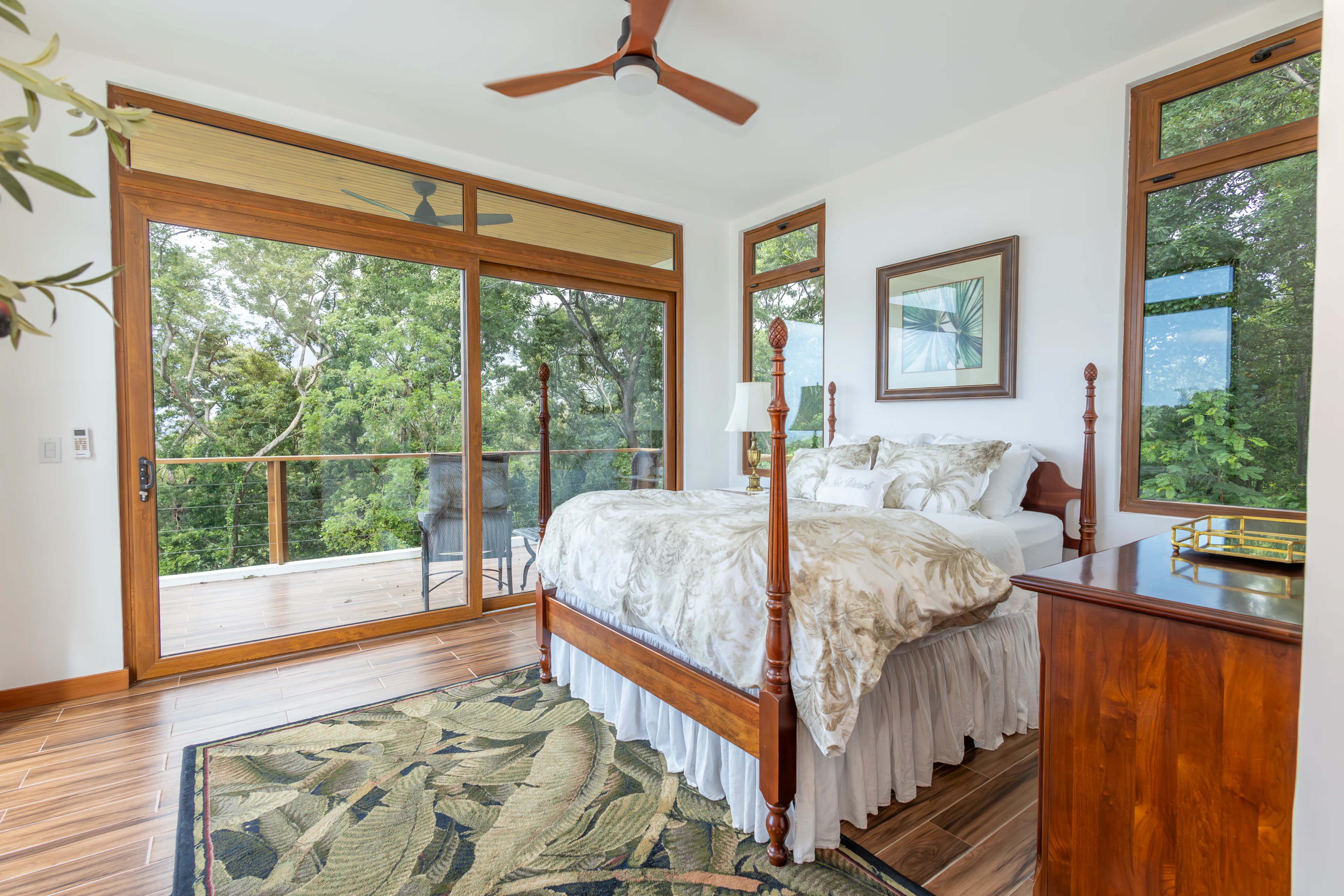 Interior of a remodelled Sandy Bay house with open cedar ceiling beams.